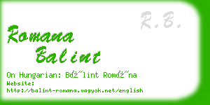 romana balint business card